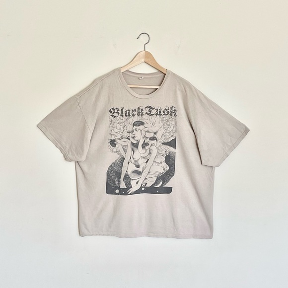 Vintage Y2K Black Tusk Set The Dial Tan Concert Metal Band T Shirt Adult XXL - Picture 1 of 15